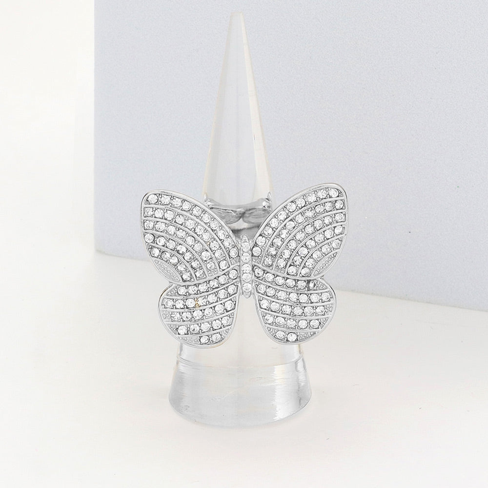 Mariposa Silver Stretch Ring **All proceeds support The Butterfly Project**