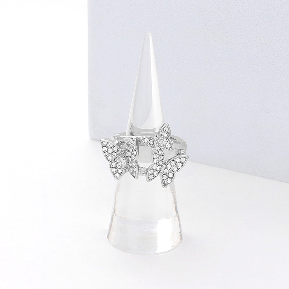 Zina Silver Stretch Ring **All proceeds support The CSCJ Butterfly Project**