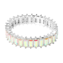 Load image into Gallery viewer, Bria AB Silver Stretch Rhinestone Competition Bracelet
