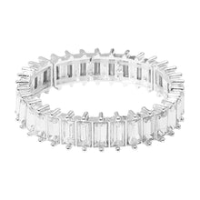 Load image into Gallery viewer, Bria Silver Stretch Rhinestone Competition Bracelet
