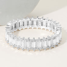 Load image into Gallery viewer, Bria Silver Stretch Rhinestone Competition Bracelet

