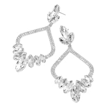 Load image into Gallery viewer, Eliana Silver Rhinestone Competition Earrings
