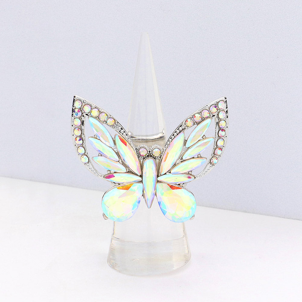 Athalia AB Silver Stretch Ring **All proceeds support The CSCJ Butterfly Project** - Restocked!