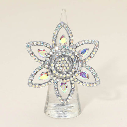 Jordan AB Silver Stretch Rhinestone Competition Ring