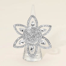 Load image into Gallery viewer, Jordan Silver Stretch Rhinestone Competition Ring
