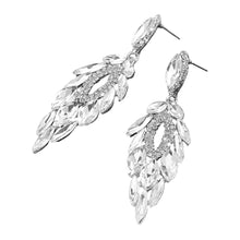 Load image into Gallery viewer, Sadie Silver Rhinestone Competition Earrings
