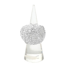 Load image into Gallery viewer, Silvia Silver Stretch Rhinestone Competition Ring
