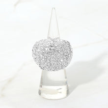 Load image into Gallery viewer, Silvia Silver Stretch Rhinestone Competition Ring
