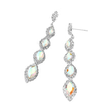 Load image into Gallery viewer, Sydney AB Silver Rhinestone Competition Earrings (Petite)
