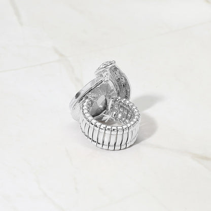 Virginia Silver Stretch Rhinestone Competition Ring