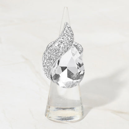 Virginia Silver Stretch Rhinestone Competition Ring
