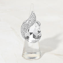 Load image into Gallery viewer, Virginia Silver Stretch Rhinestone Competition Ring
