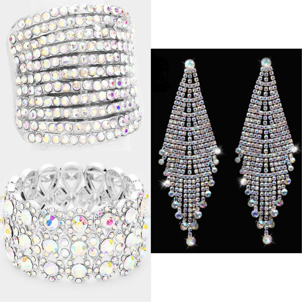 AB Silver Jewelry Set