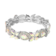 Load image into Gallery viewer, Analeia AB Silver Stretch Rhinestone Competition Bracelet
