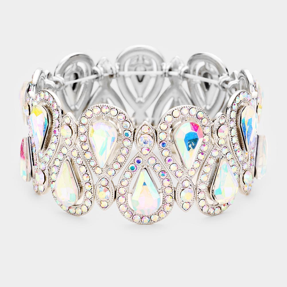 Janie AB Stretch Rhinestone Competition Bracelet - Restocked!