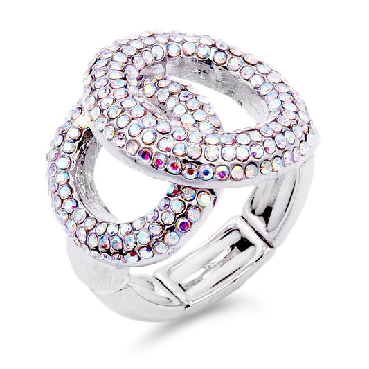 Tink AB Stretch Rhinestone Competition Ring