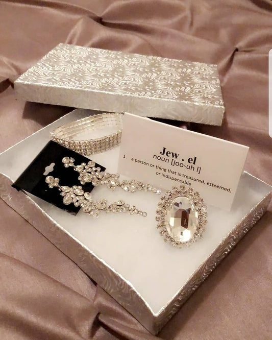 Krystal Silver Rhinestone Competition Earrings