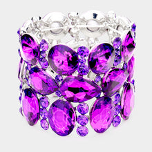 Load image into Gallery viewer, Purple on Silver Bracelets  (CLICK TO VIEW SAMPLE SELECTION)
