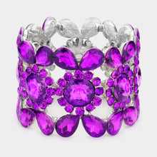 Load image into Gallery viewer, Purple on Silver Bracelets  (CLICK TO VIEW SAMPLE SELECTION)
