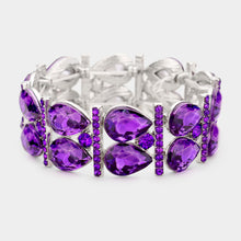 Load image into Gallery viewer, Purple on Silver Bracelets  (CLICK TO VIEW SAMPLE SELECTION)
