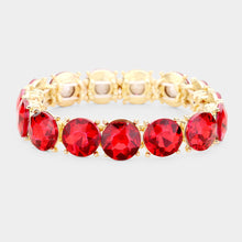 Load image into Gallery viewer, Red on Gold Stretch Bracelets (SAMPLE SELECTION)
