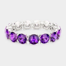 Load image into Gallery viewer, Purple on Silver Bracelets  (CLICK TO VIEW SAMPLE SELECTION)
