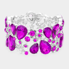 Load image into Gallery viewer, Purple on Silver Bracelets  (CLICK TO VIEW SAMPLE SELECTION)

