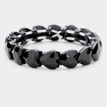Load image into Gallery viewer, Black on Black Stretch Bracelets (CLICK TO VIEW SAMPLE SELECTION)
