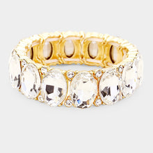 Load image into Gallery viewer, Clear on Gold Stretch Bracelets (CLICK TO VIEW SAMPLE SELECTION)
