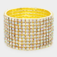 Load image into Gallery viewer, AB on Gold Stretch Bracelets (CLICK TO VIEW SAMPLE SELECTION)
