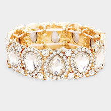 Load image into Gallery viewer, Clear on Gold Stretch Bracelets (CLICK TO VIEW SAMPLE SELECTION)
