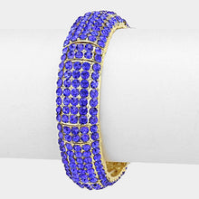 Load image into Gallery viewer, Sapphire on Gold Stretch Bracelets (CLICK TO VIEW SAMPLE SELECTION)
