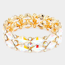 Load image into Gallery viewer, AB on Gold Stretch Bracelets (CLICK TO VIEW SAMPLE SELECTION)

