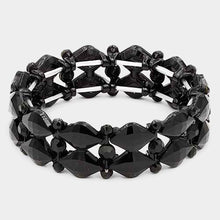 Load image into Gallery viewer, Black on Black Stretch Bracelets (CLICK TO VIEW SAMPLE SELECTION)
