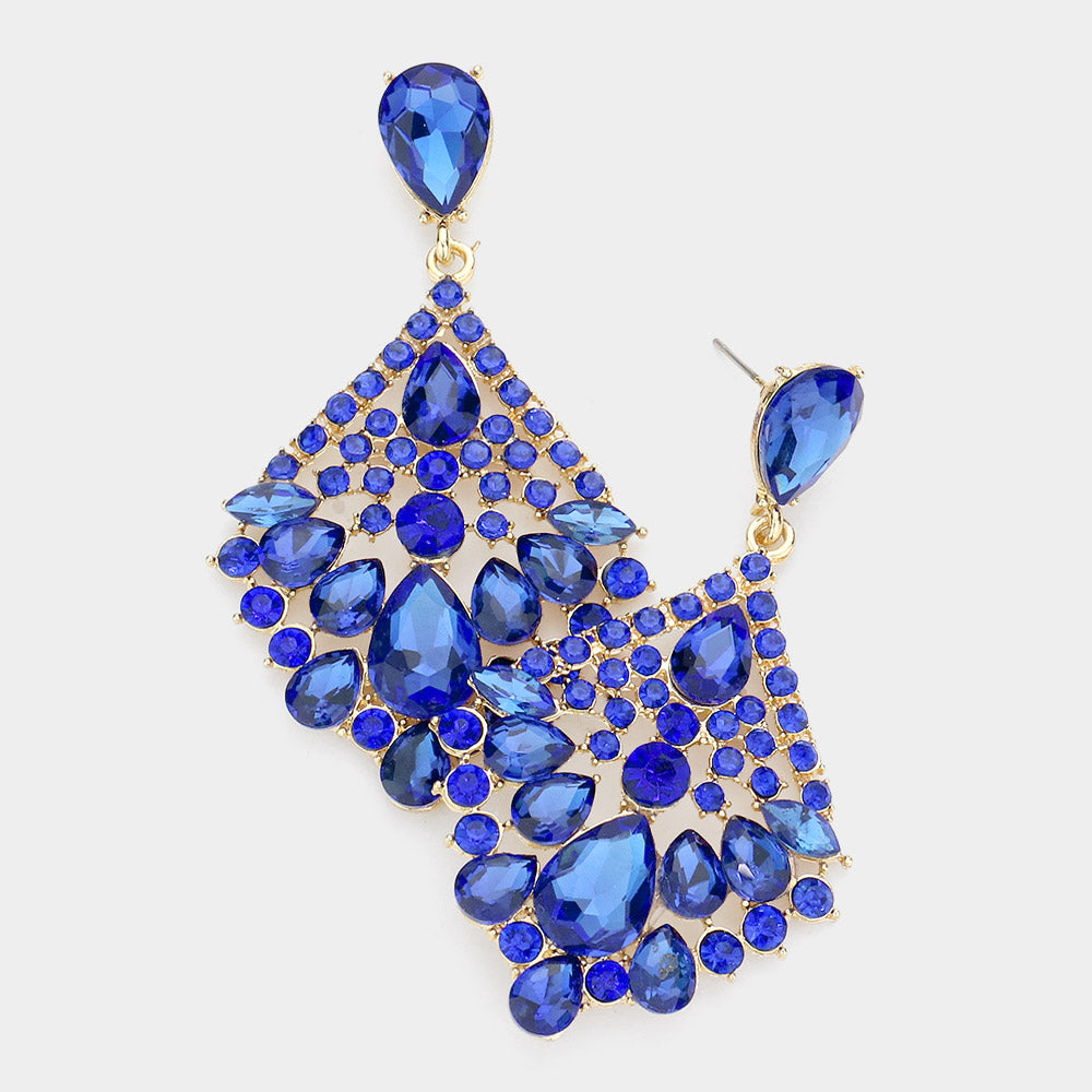 Sapphire on Gold Earrings (CLICK TO VIEW SAMPLE SELECTION)