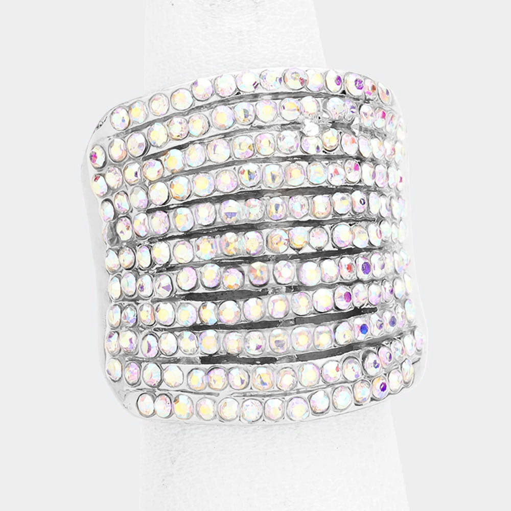 Raelyn AB Stretch Rhinestone Competition Ring