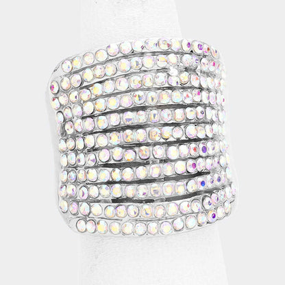 Raelyn AB Stretch Rhinestone Competition Ring