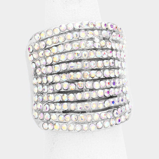 Raelyn AB Stretch Rhinestone Competition Ring