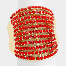 Load image into Gallery viewer, Red on Gold Stretch Rings (CLICK TO VIEW SAMPLE SELECTION)
