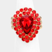 Load image into Gallery viewer, Red on Gold Stretch Rings (CLICK TO VIEW SAMPLE SELECTION)
