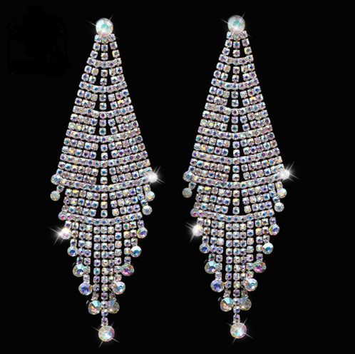 Amina AB Rhinestone Competition Earrings - Restocked!