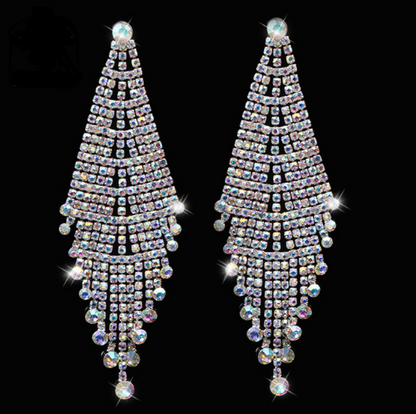 Amina AB Rhinestone Competition Earrings - Restocked!
