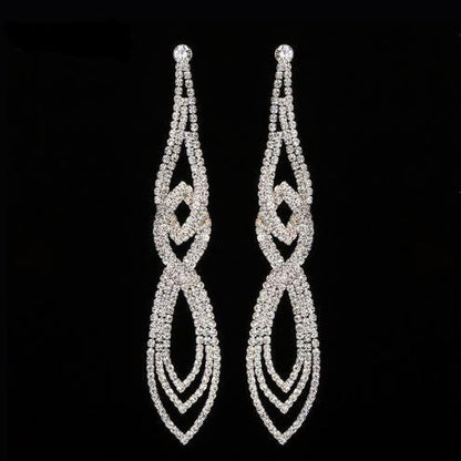 Lola Silver Rhinestone Competition Earrings - Restocked!