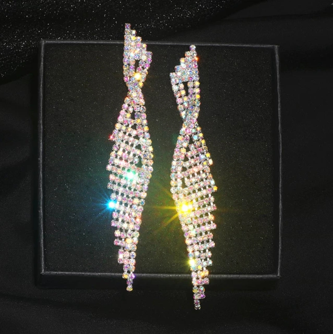 Ellie AB Rhinestone Competition Earrings
