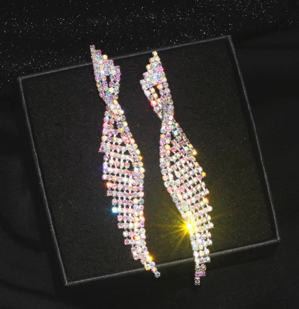 Ellie AB Rhinestone Competition Earrings