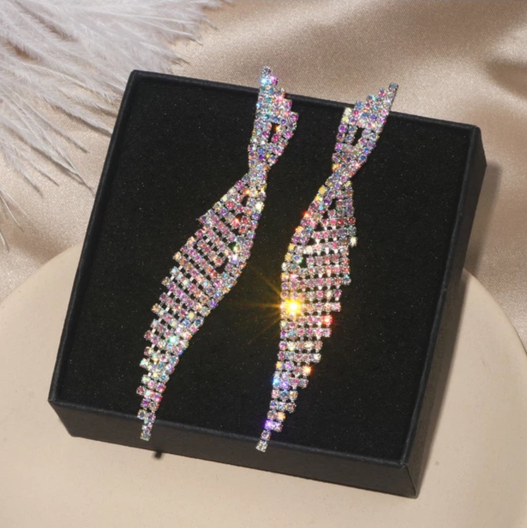 Ellie AB Rhinestone Competition Earrings