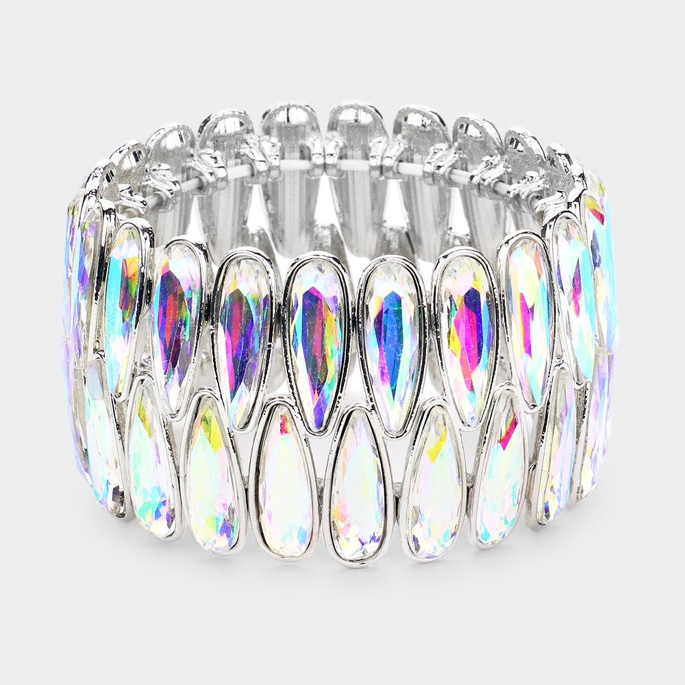 Nicole AB Stretch Rhinestone Competition Bracelet - Restocked!