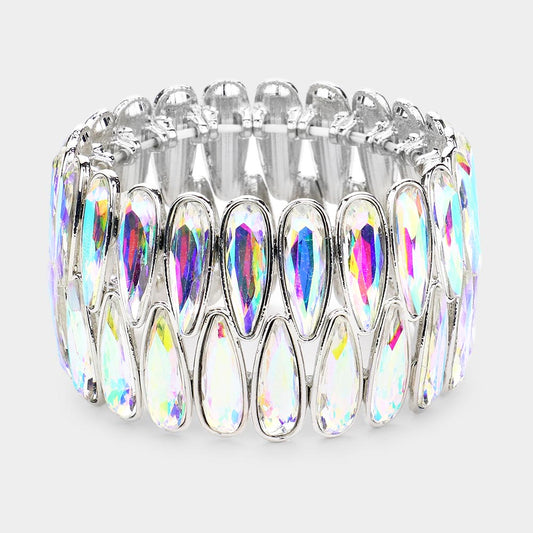 Nicole AB Stretch Rhinestone Competition Bracelet - Restocked!